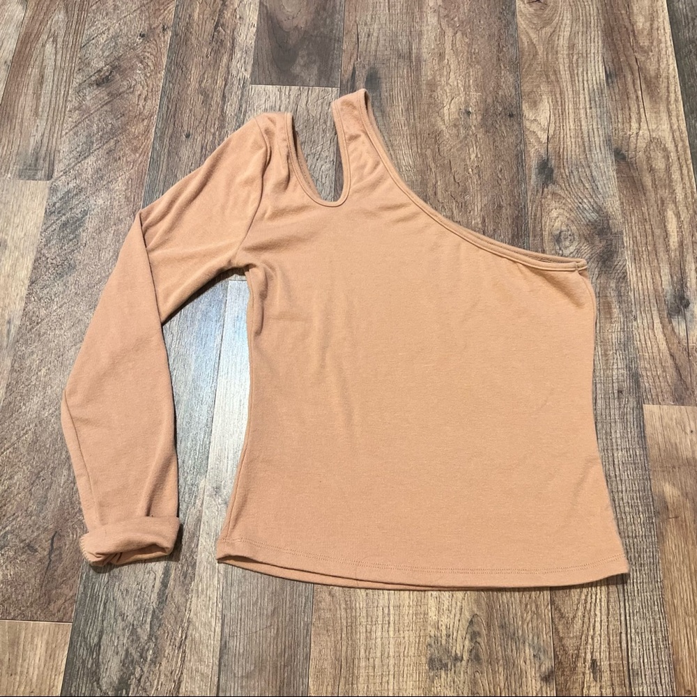 one shoulder top asymmetrical top long sleeve fall